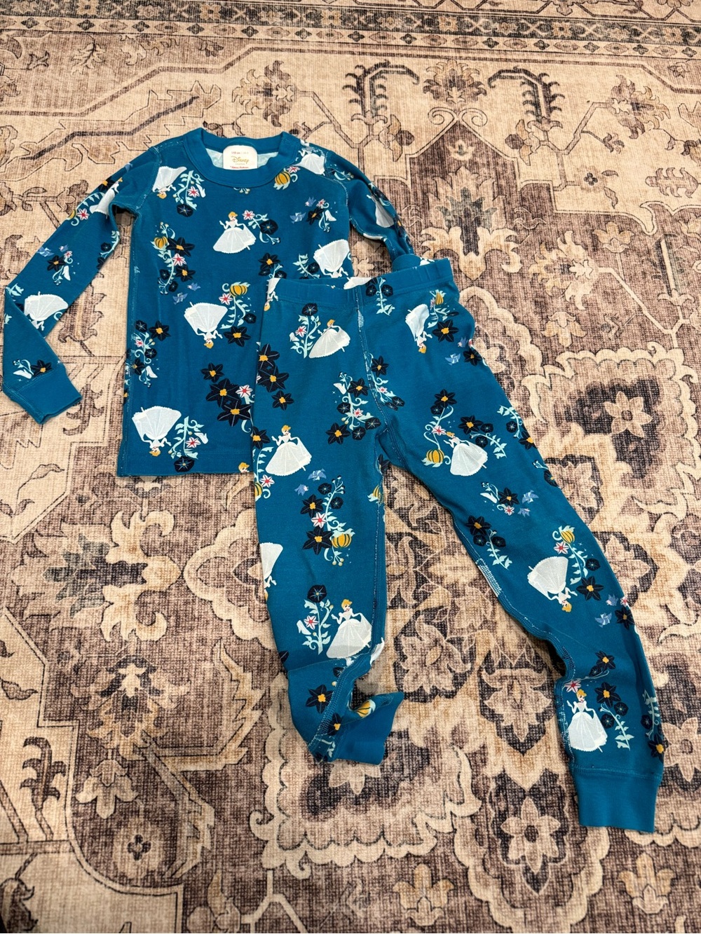 Hanna Andersson Disney Cinderella Long John pajama set- size 5